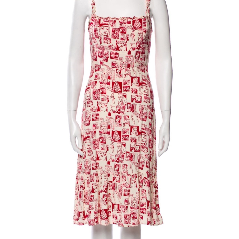 Reformation Comic Strip Midi Dress